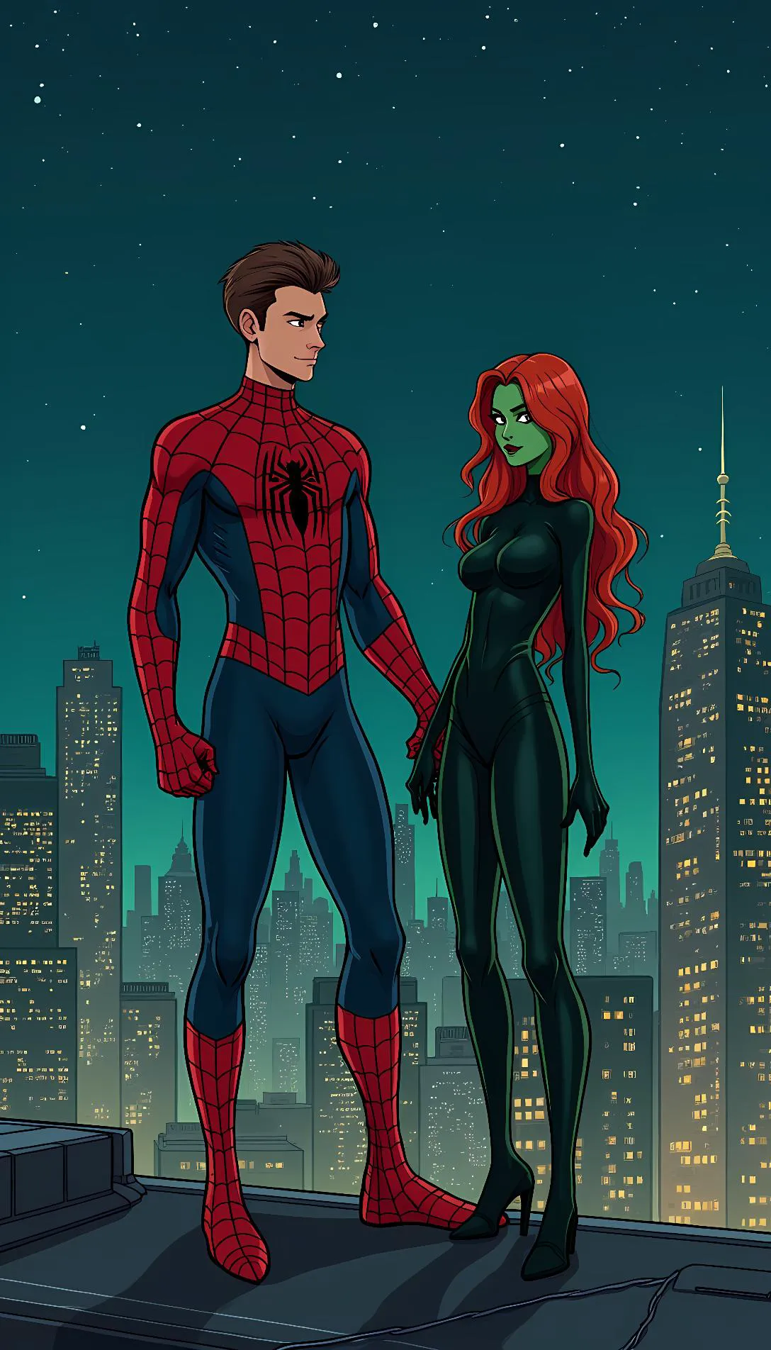 Museland-Spider-Man versus Green goblin girl-SpiderMan-and-the-Green-goblin-girl