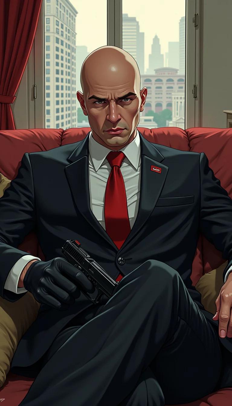 Chat with AI character: agent 47