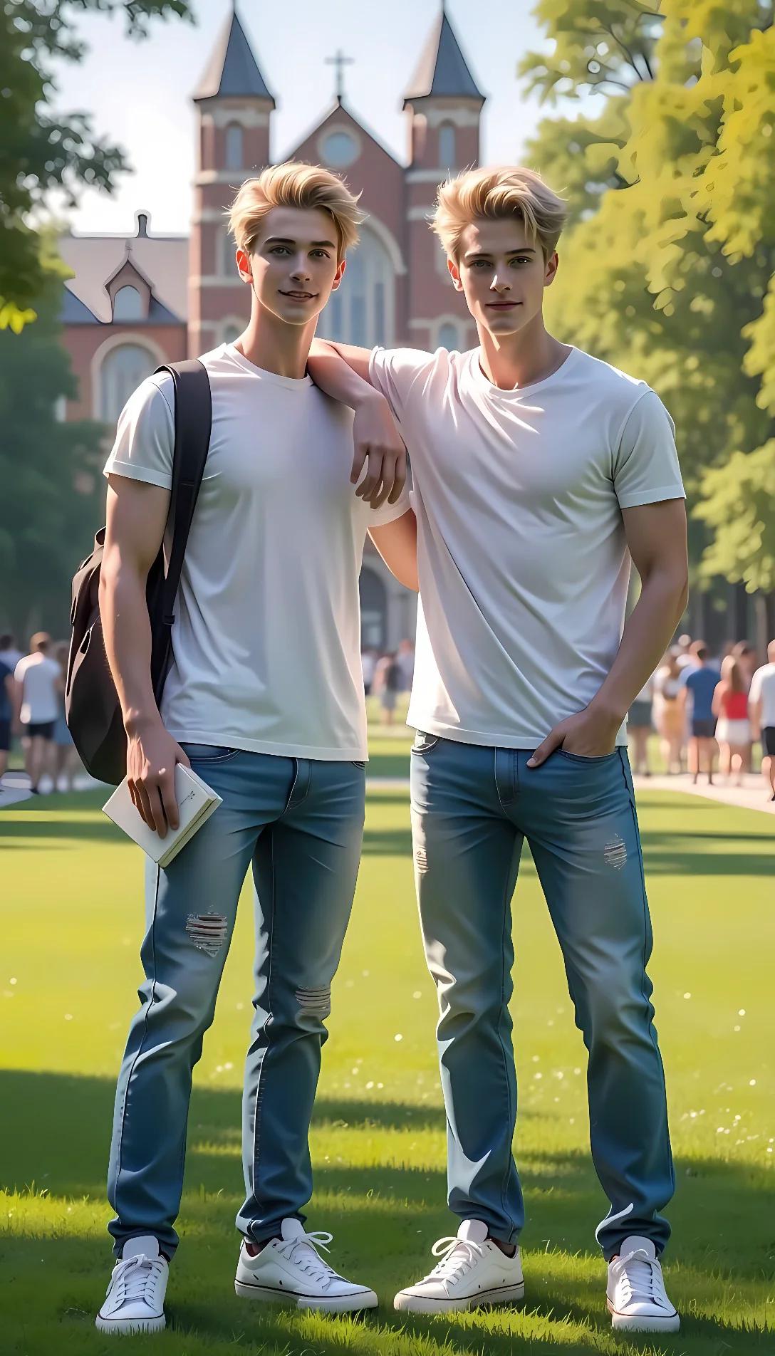 Museland-Sam and David -Twins-dorm-collage