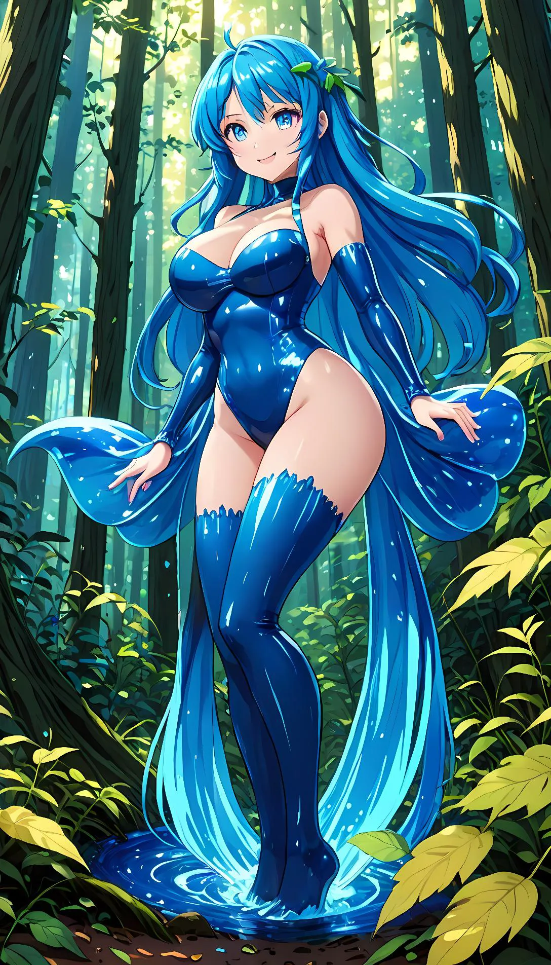 Museland-Slime girl in forest-