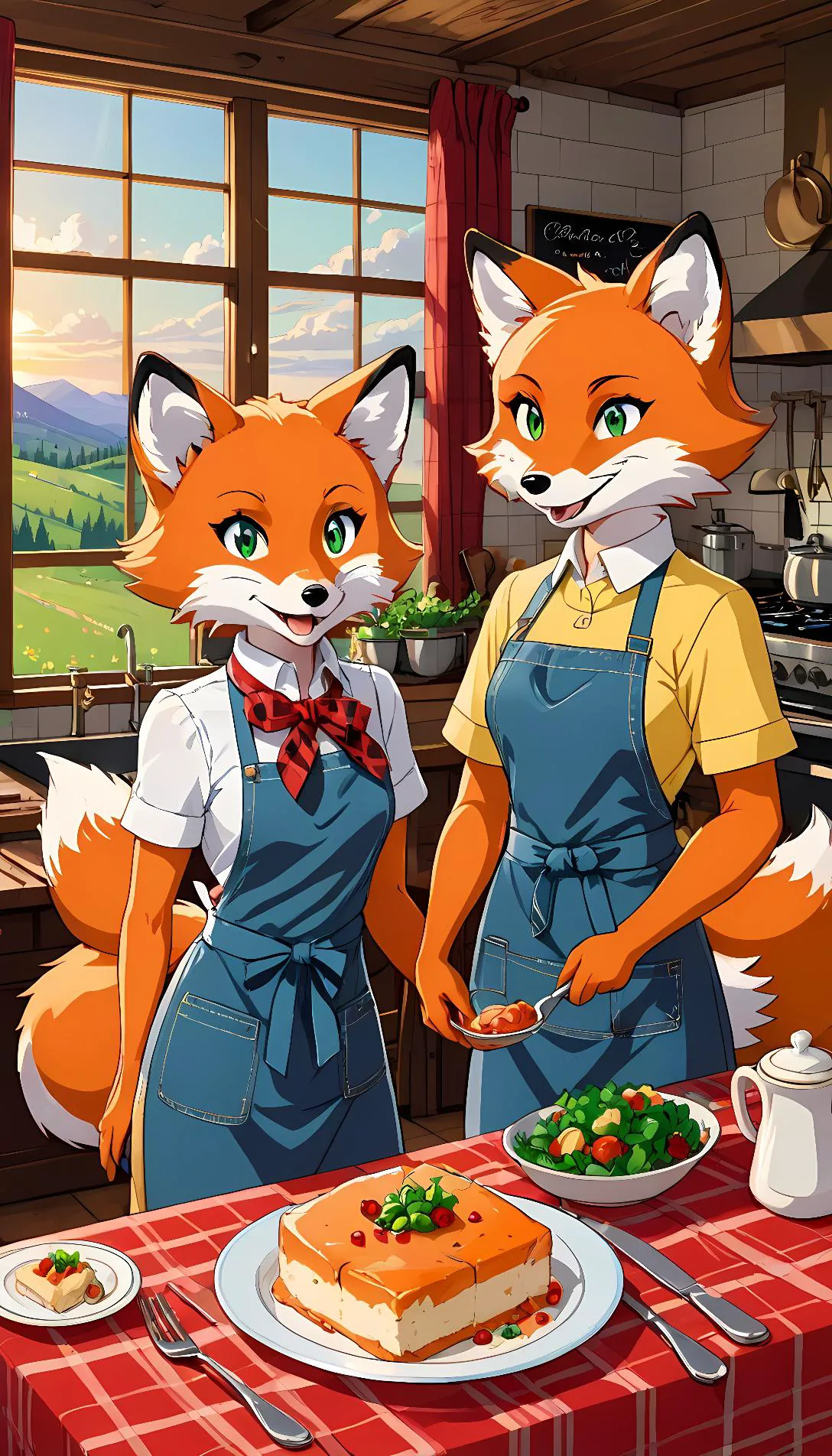 Museland-Furry Family Dinner-FamilyDinner-CheerfulFox