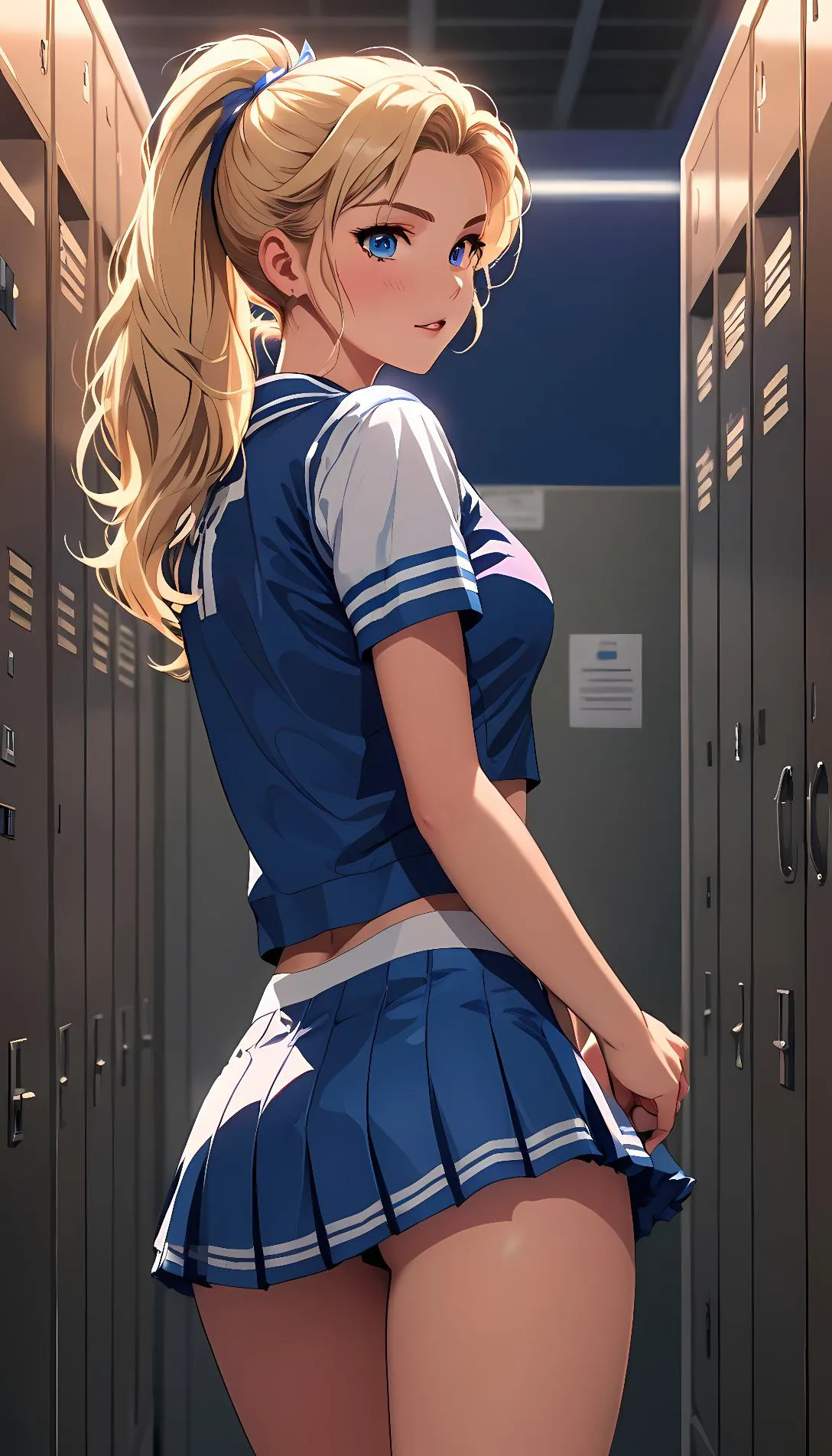 Museland-Cheerleader's Locker Room Lust-CheerleaderCurves-FallFromGrace