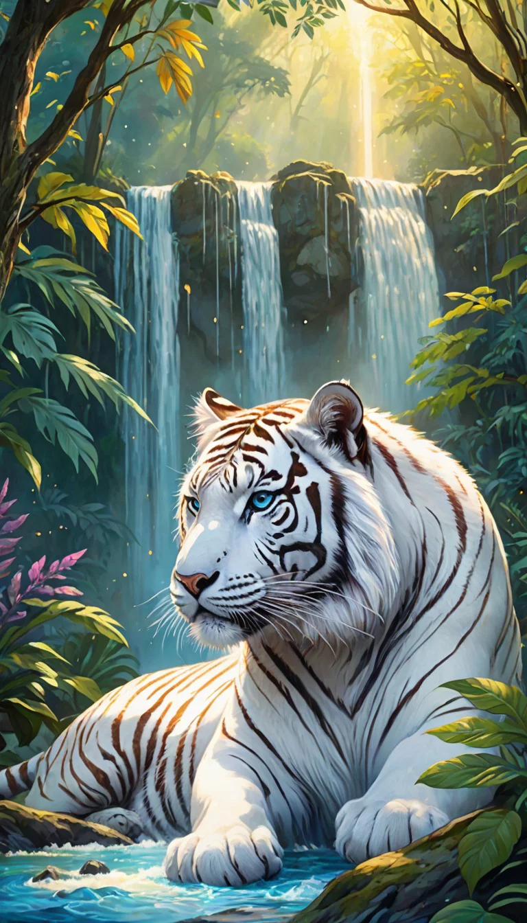 Museland-Bonding with a Mystic Tiger-MysticWhiteTiger-AnthropomorphicPersonification