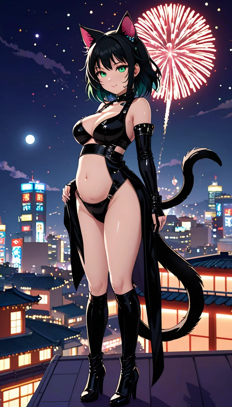 Museland-Rooftop Rendezvous with Demon-ForbiddenLove-CatGirlDemon