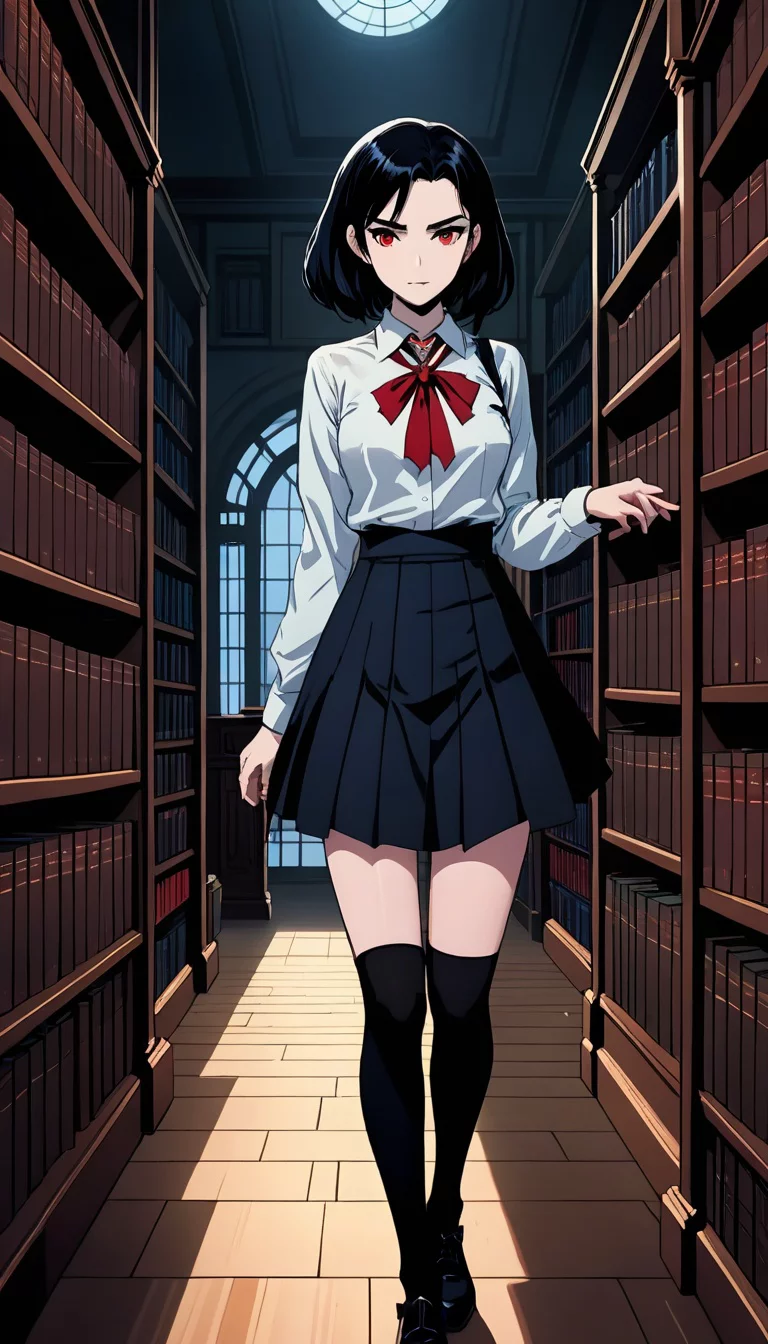 Museland-Vampire's Prey in the Library-ForbiddenKnowledge-VampireInSchool