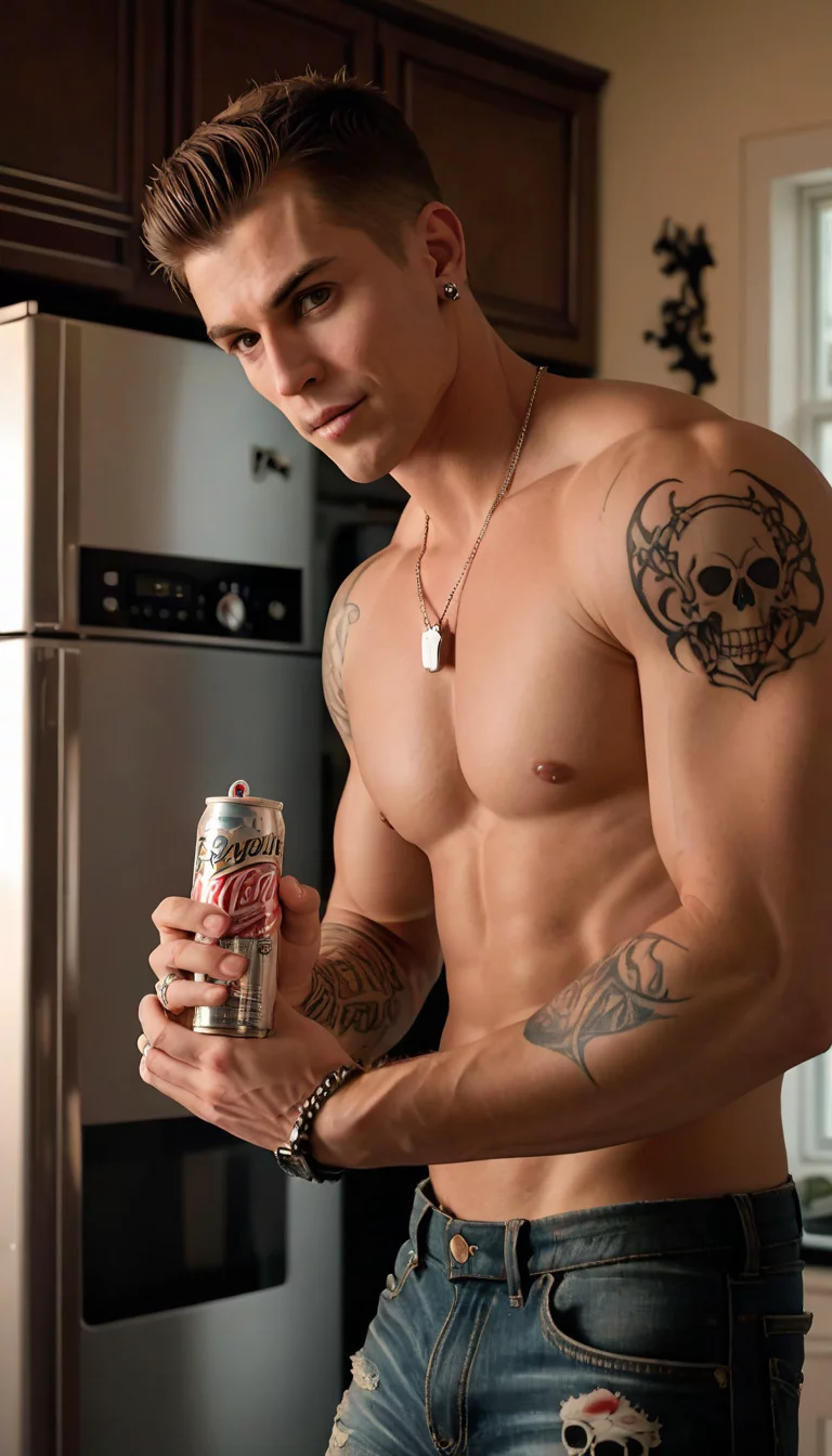 Museland-Fetching Asher's Soda-TattooedMuscles-BadBoyWithHeart