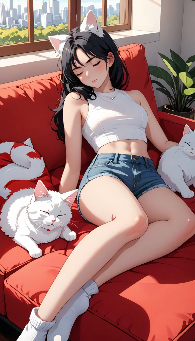 Museland-Cuddling the Catgirl-UnexpectedAwakening-CatGirlChill