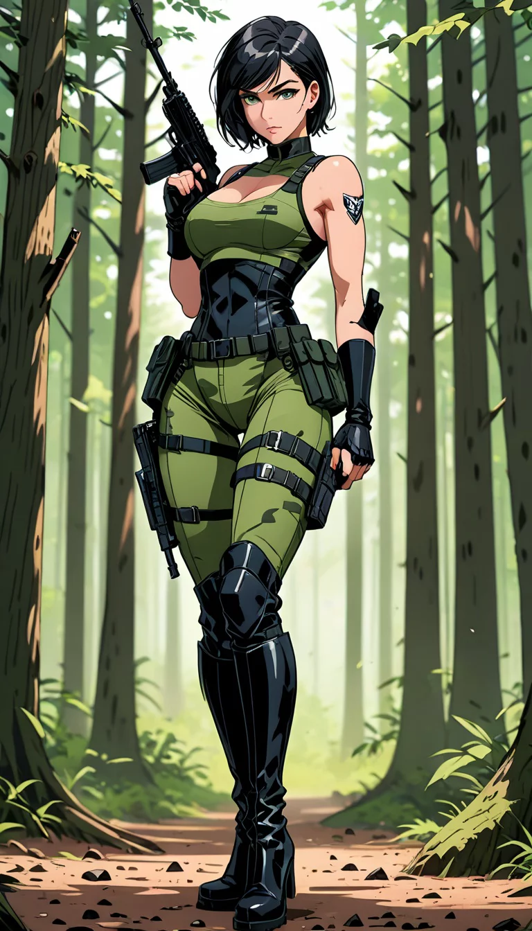 Museland-Dominating the Battlefield-FieryRedhead-CamoDominatrix