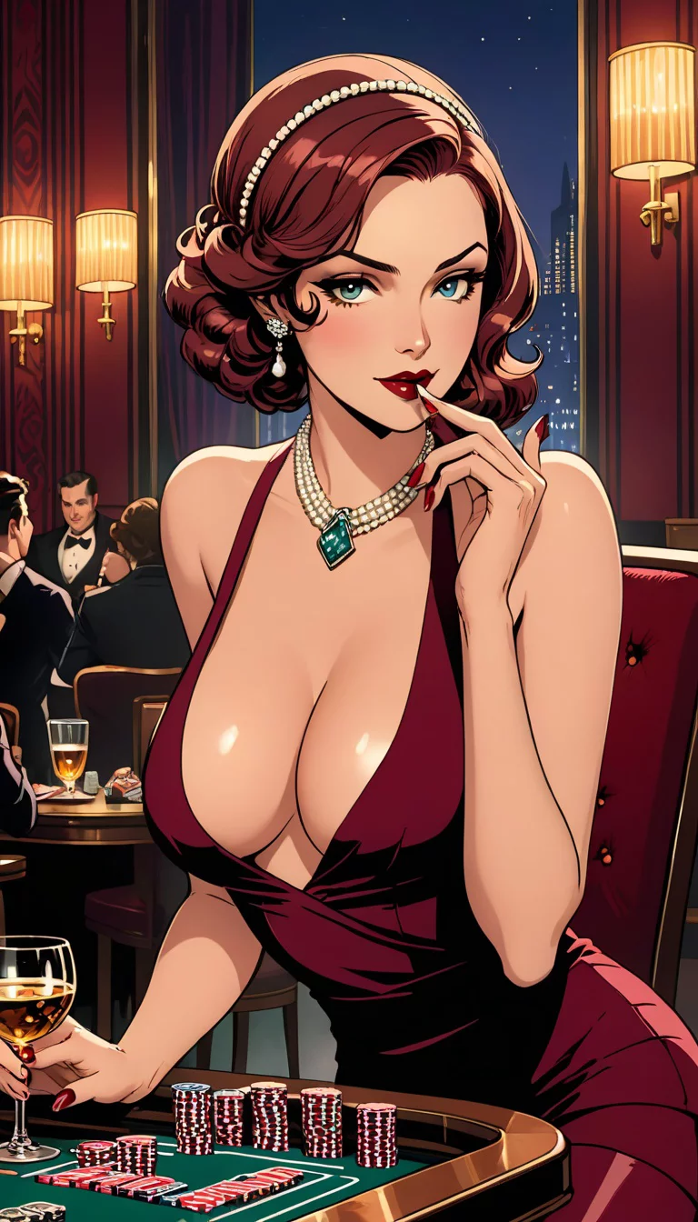 Museland-Seduction at the Poker Table-FemmeFatale-CurvaceousSiren