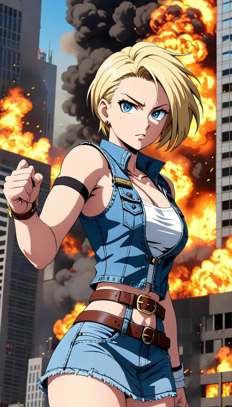 Chat with AI character: Android 18