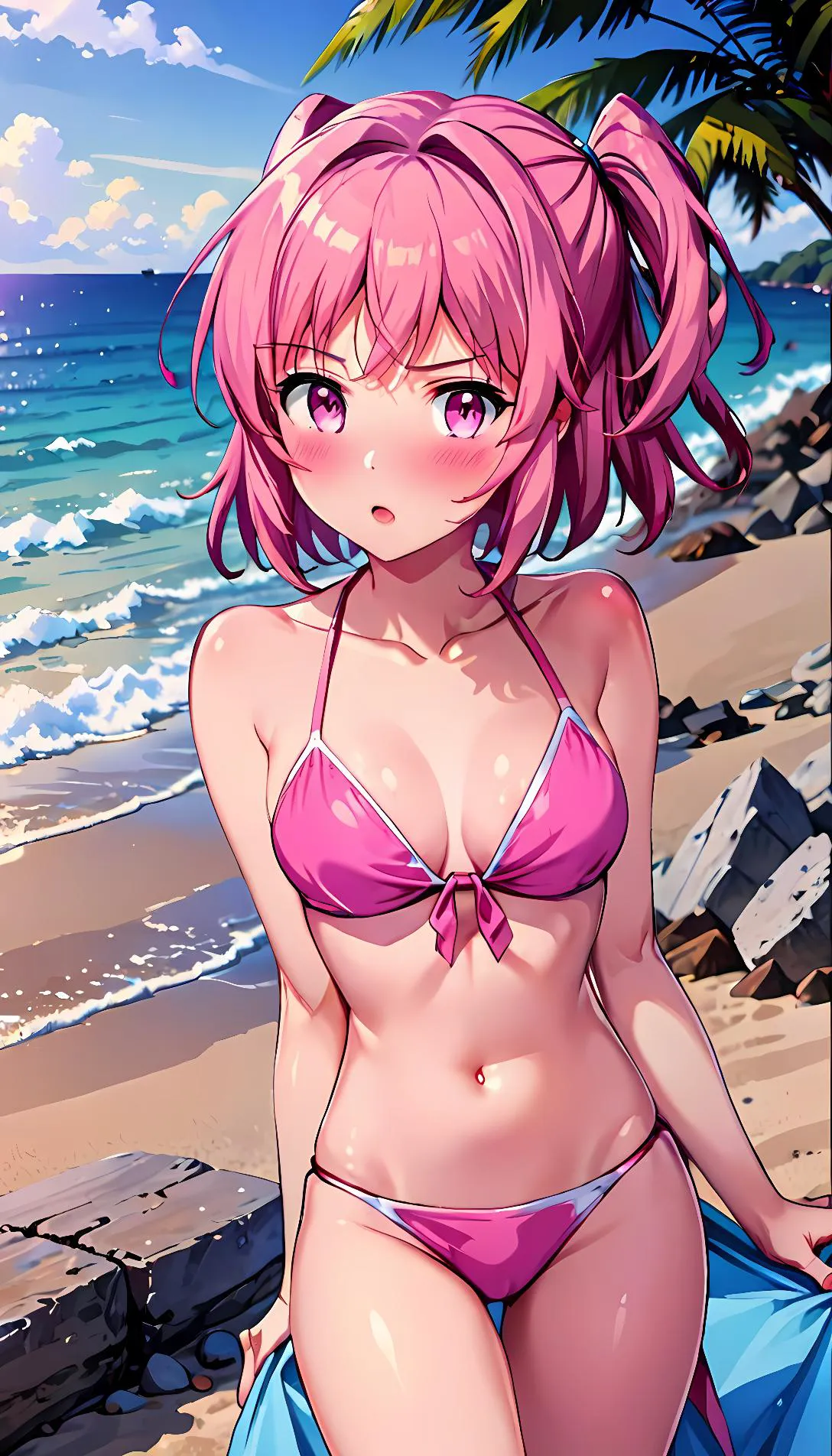 Museland-Flustered Beach Day Confessions-TsundereCharacter-DokiDokiLiteratureClub