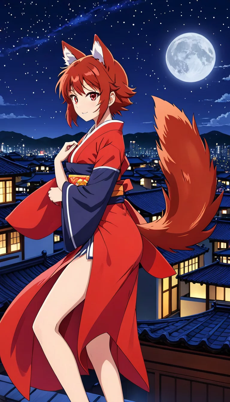 Museland-Rooftop Wolf Girl Romance-ForbiddenRomance-AnimeWolfGirl