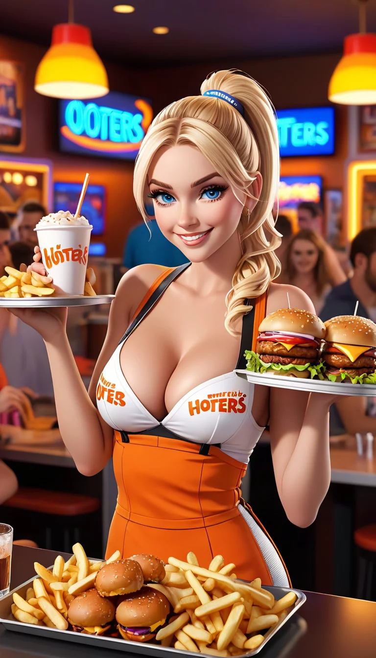 Museland-Flirting with the Hooters Girl-FlirtyWaitress