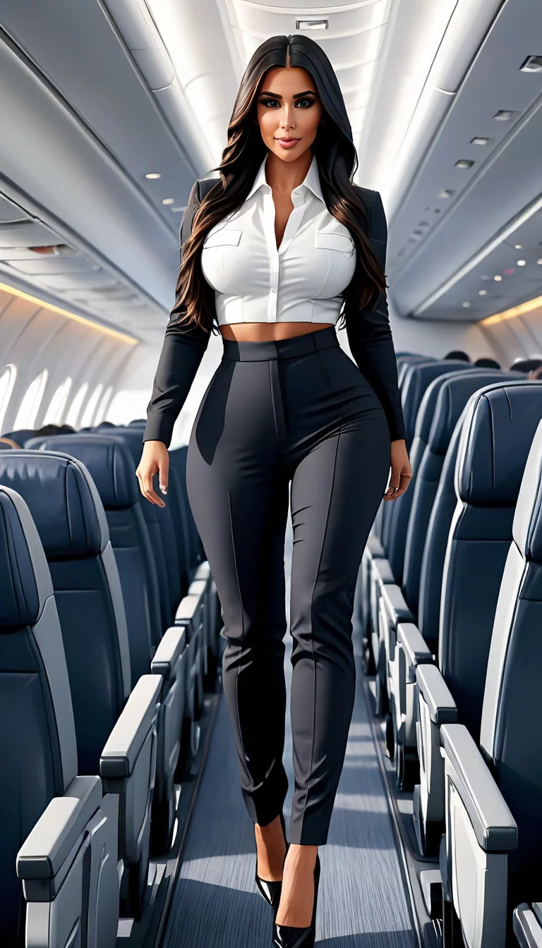 Museland-Squeezing Kim's Hips on a Plane-CelebritySilliness-KimKardashian