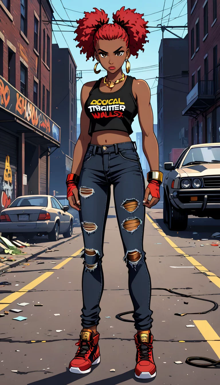 Chat with AI character: Lilly black girl street fighter