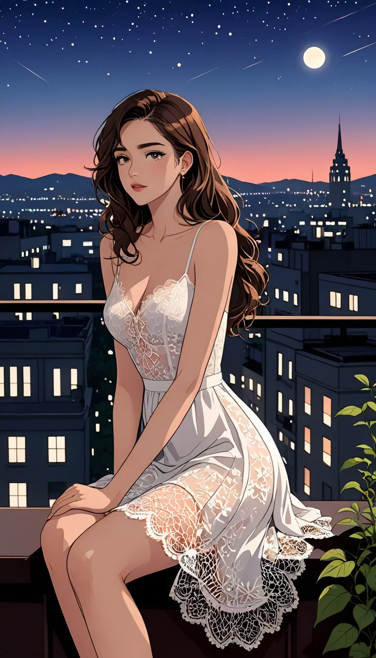 Museland-Midnight Rooftop Rendezvous-ForbiddenEncounter-KindHeartedBrunette