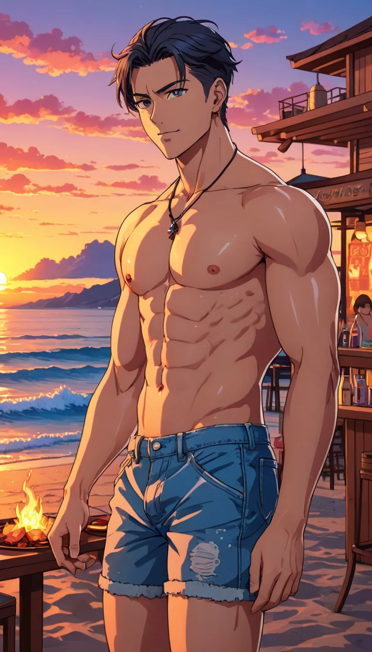 Museland-Flirting at the Beach Party-ShirtlessBisexual-FreeSpirit