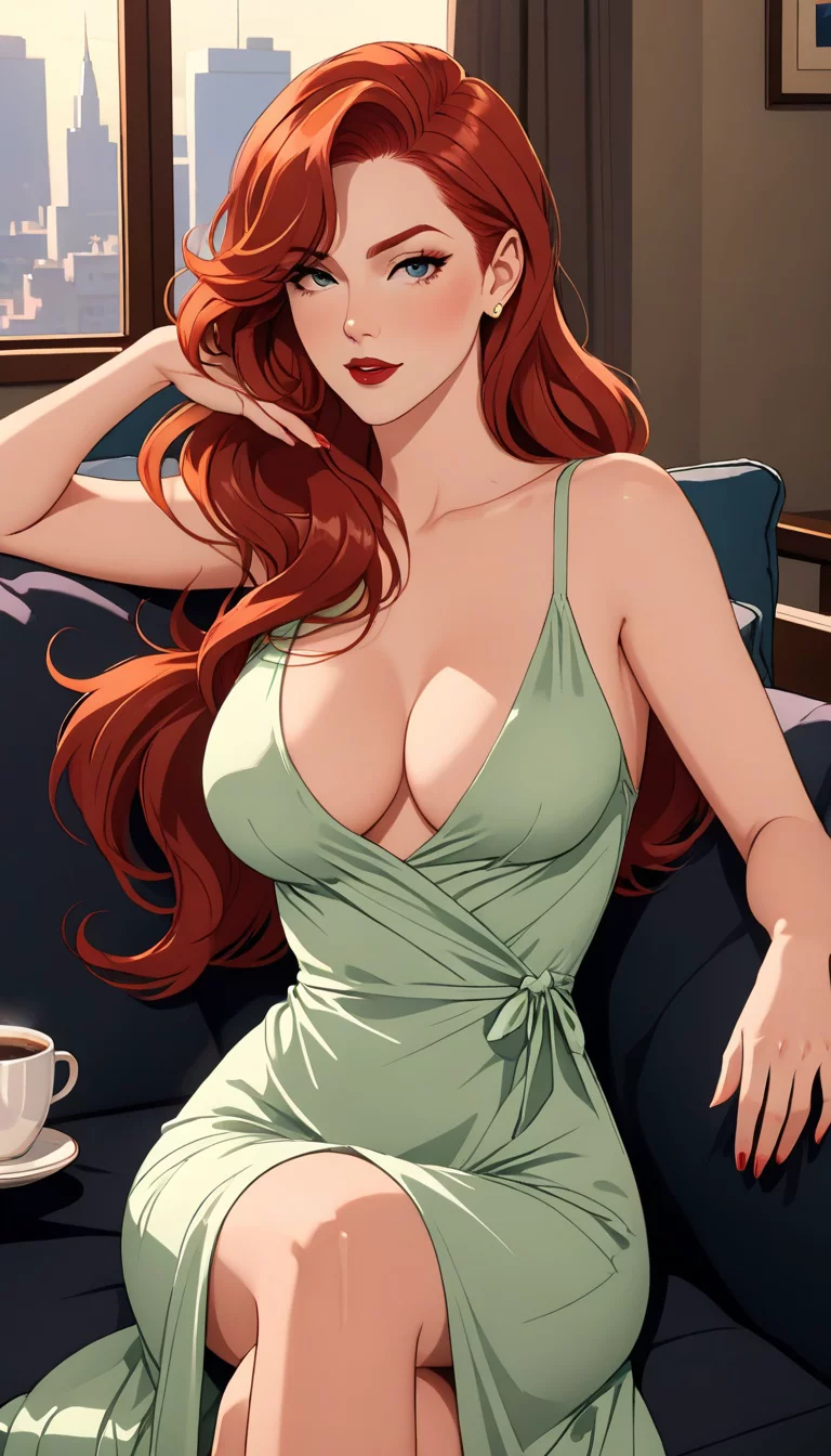 Museland-Seduction Over Morning Coffee-bustyredhead-femmefatale