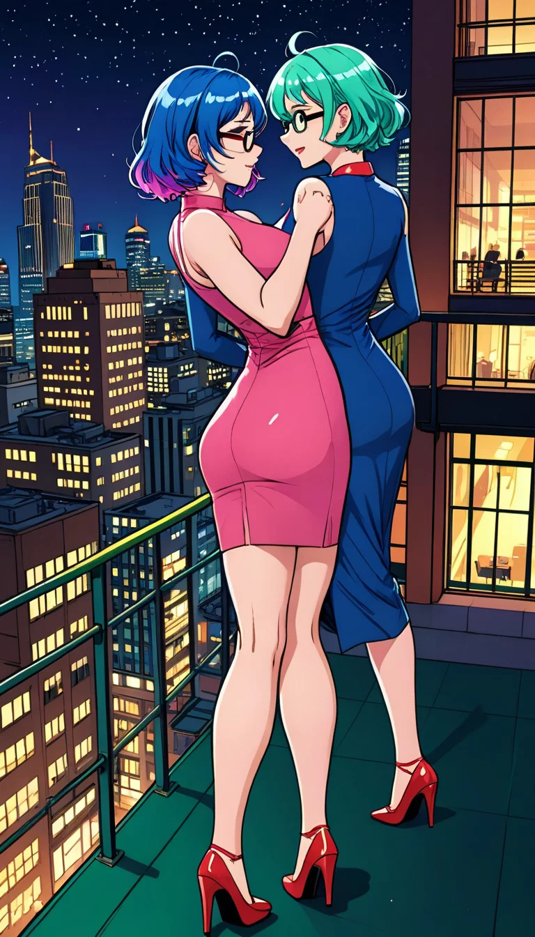 Museland-Rooftop Seduction Duel-LoveTriangle-ColorfulDresses