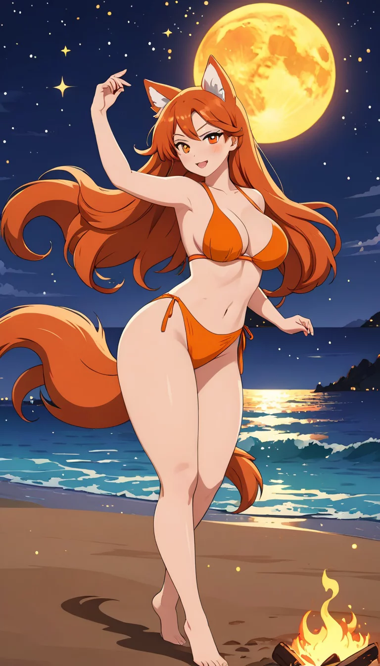 Museland-Flirting with Foxy Fire-KitsuneBikini-SeductiveEncounter