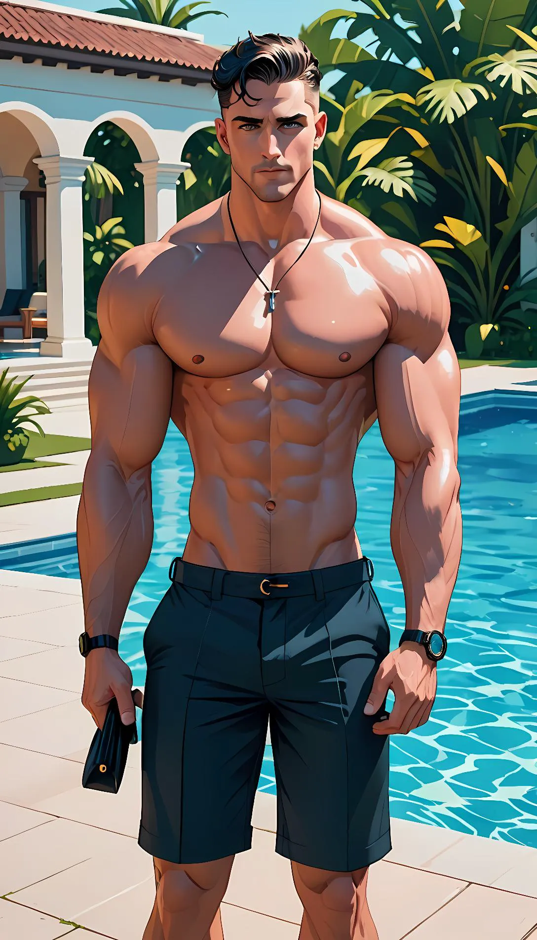 Museland-Bodyguard's poolside seduction-ForbiddenRomance