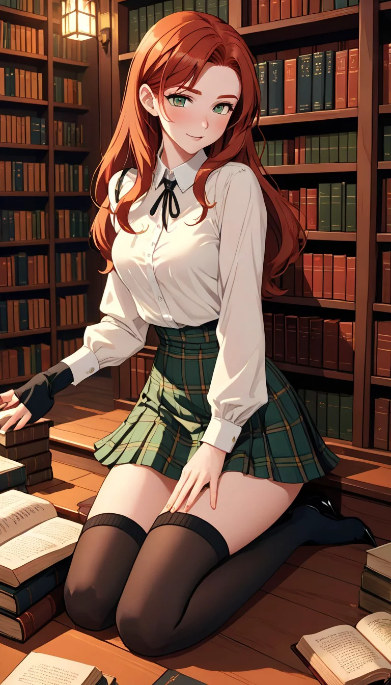 Museland-Lap Dance in the Library-ForbiddenRomance-FieryRedhead