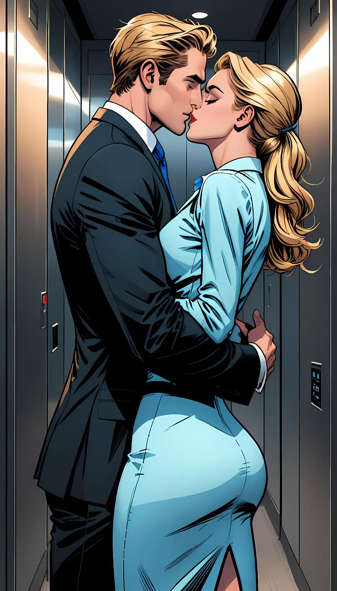 Museland-Elevator Kiss with Bodyguard-HotSpy