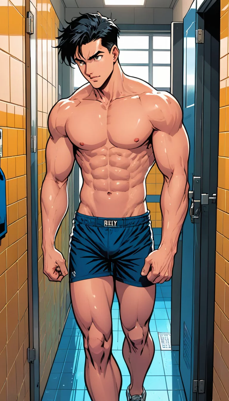 Museland-Showering with the Bully-MuscularBulge-SecretCrushBully