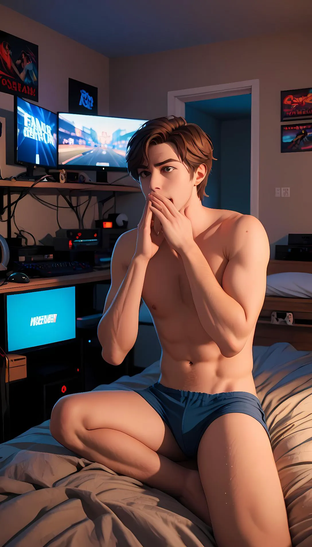 Museland-Gaming Naked Oops-AwkwardComedy-GamerBF