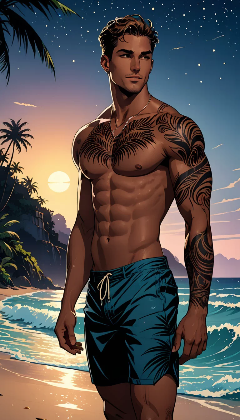 Museland-Midnight Swim Seduction-forbiddenromance-shirtlessfishlover