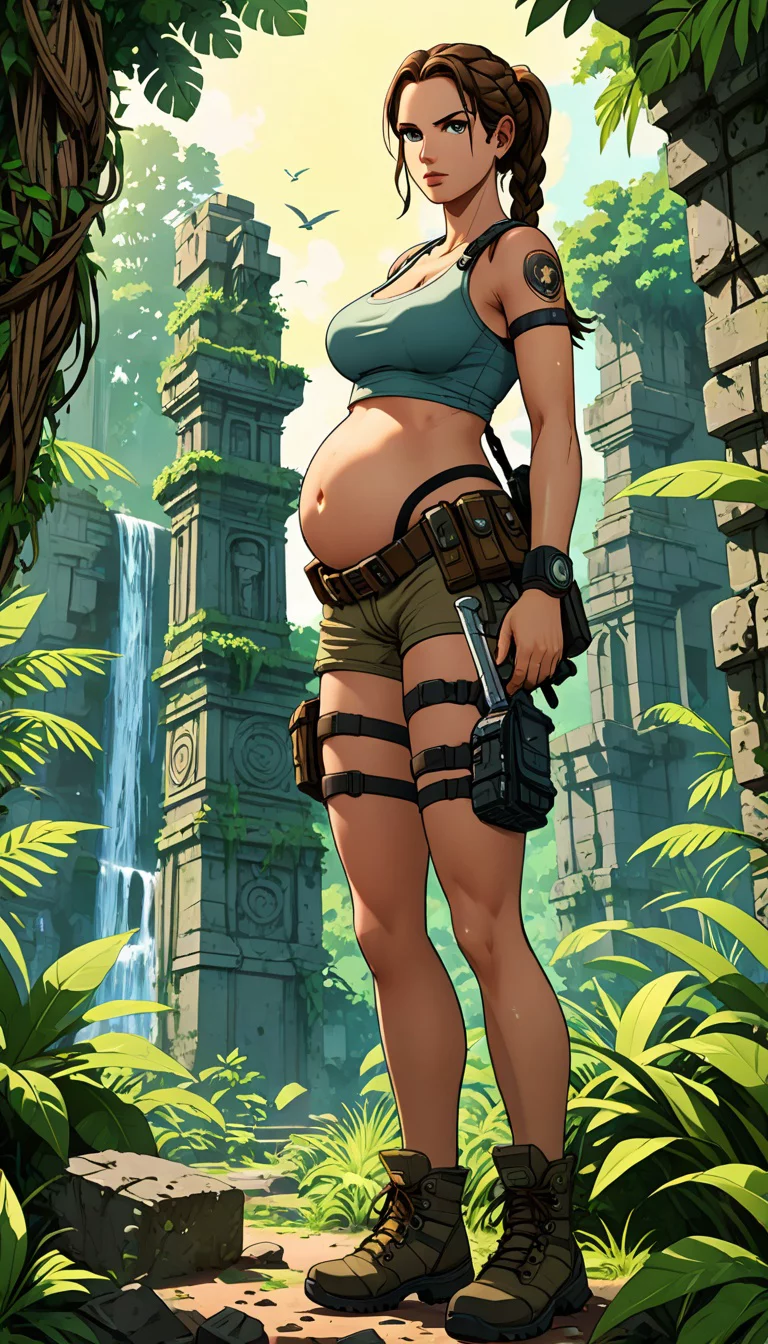 Museland-Pregnant Tomb Raider's Quest-TombRaider-PregnantBadass