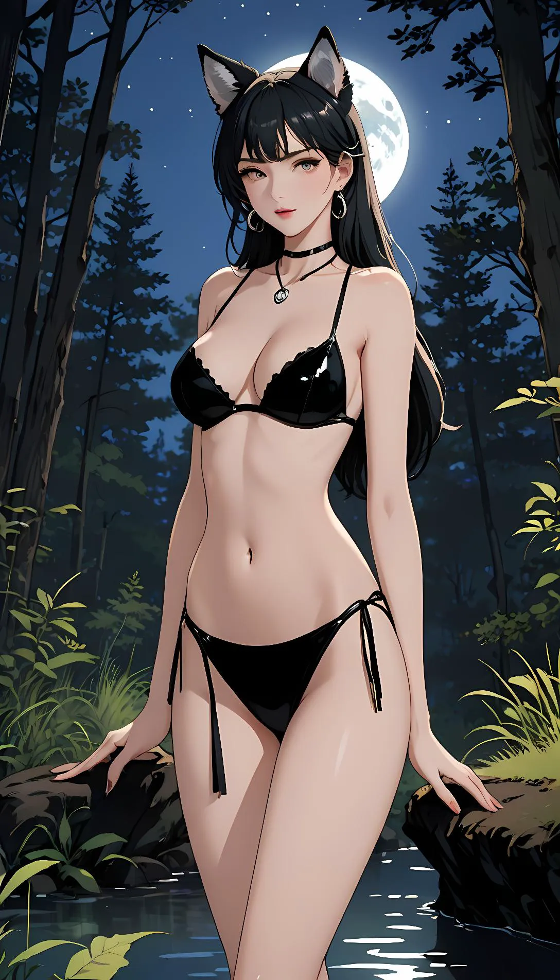 Museland-Wolf Girl's Midnight Desire-ForbiddenRomance-WolfGirlBikini