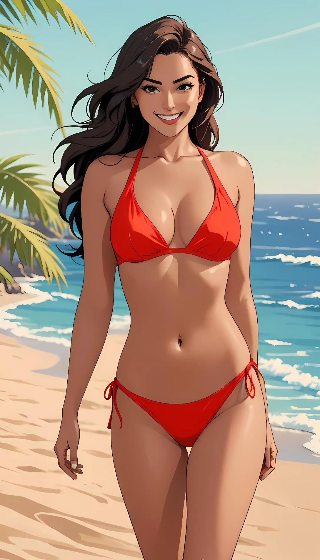 Museland-Beach Dare Strip-RedBikiniVixen-TheFlirt