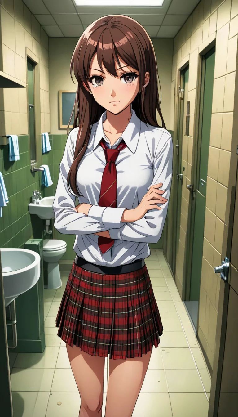 Museland-Bully's Bathroom Torment-MenacingAnimeGirl-HighSchoolBully