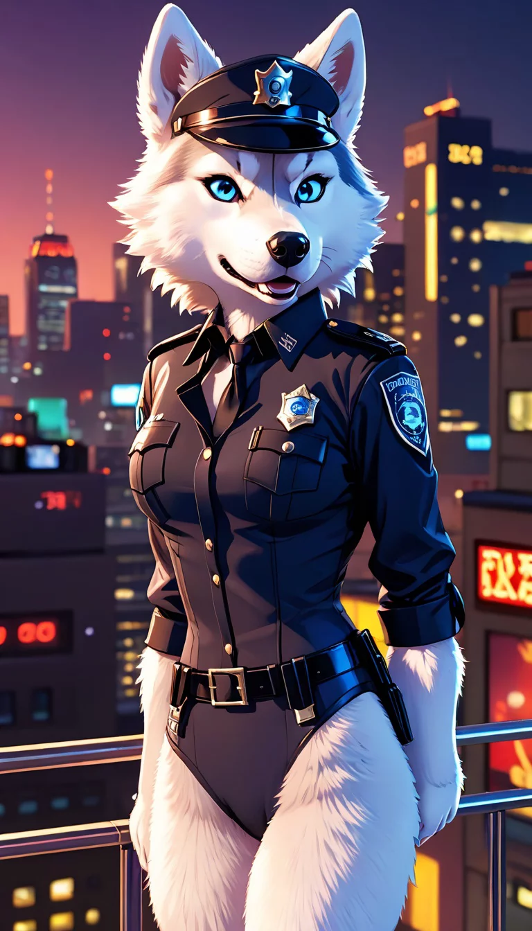 Museland-Undercover Husky Bust-sexyfurrycop-noirdetective