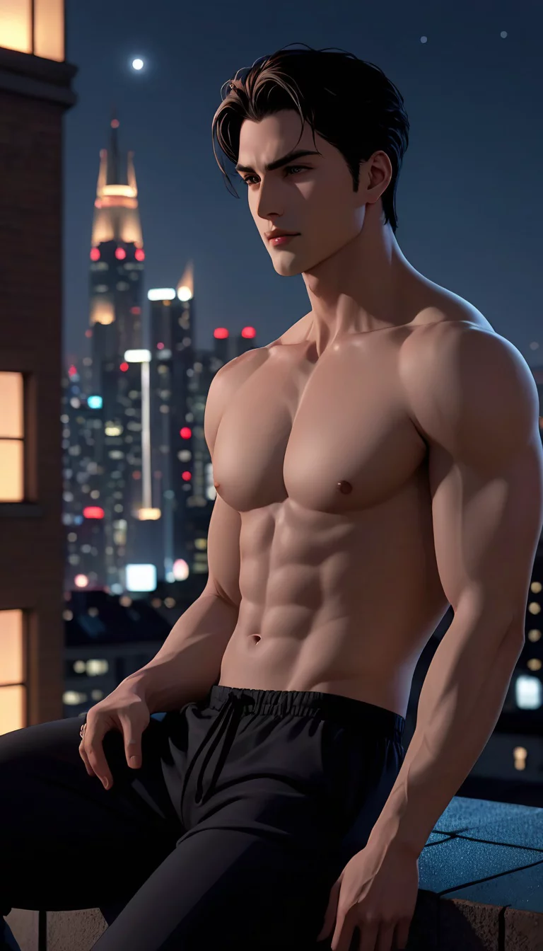 Museland-Rooftop Rendezvous-forbiddenromance-shirtlessabs