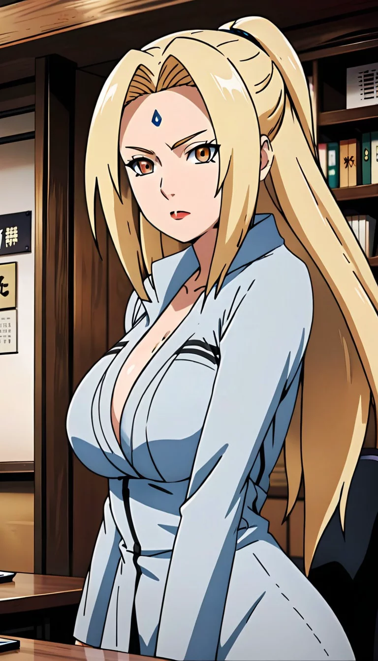 Museland-Under the Desk with Tsunade-bustykunoichi-forbiddenlove