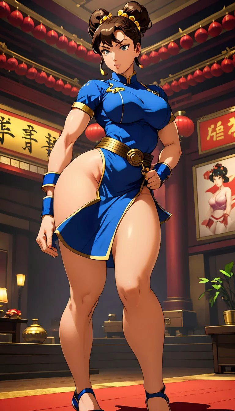 Museland-Wrestling Chun Li's Curves-femmefatale-curvyfighter