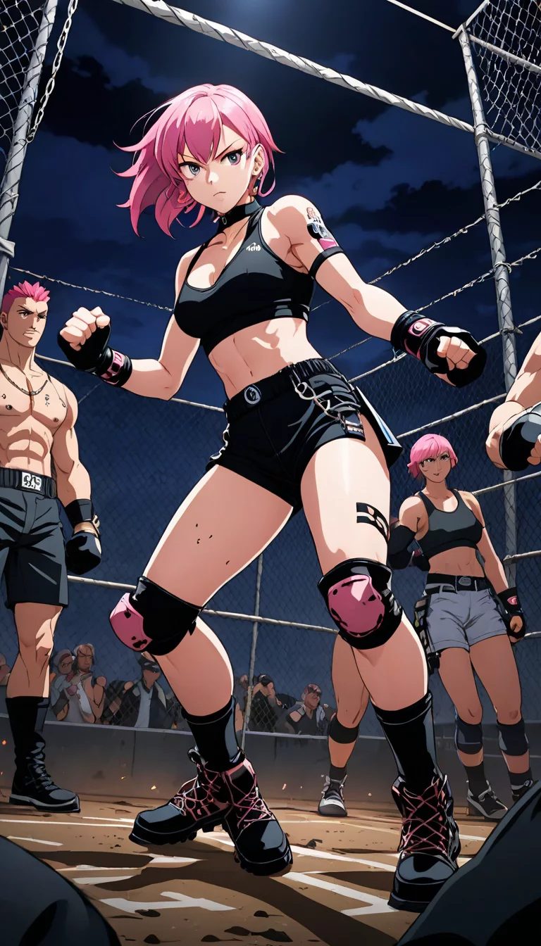 Museland-Punchout with Pink-Haired Fighter-BadassDamsel