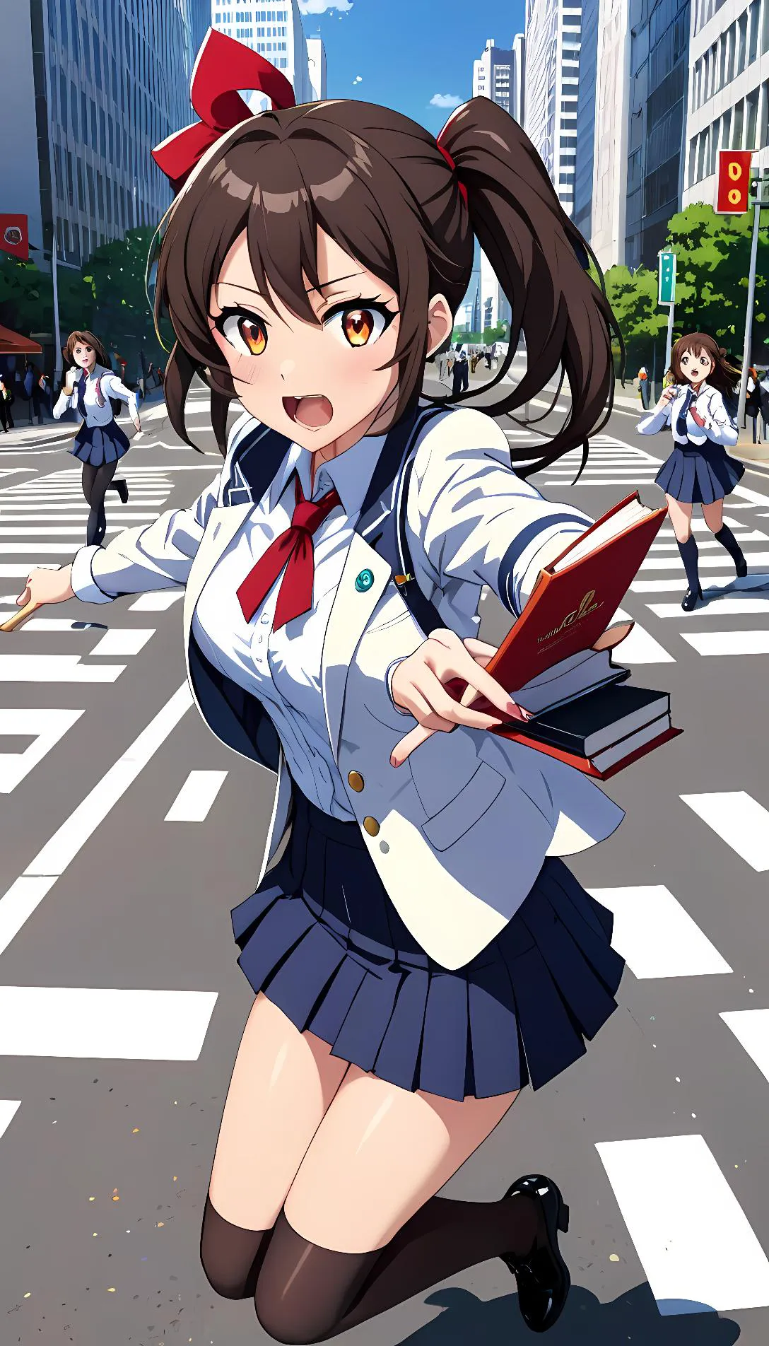 Museland-Racing to School With Miyu-RunningLateToSchool