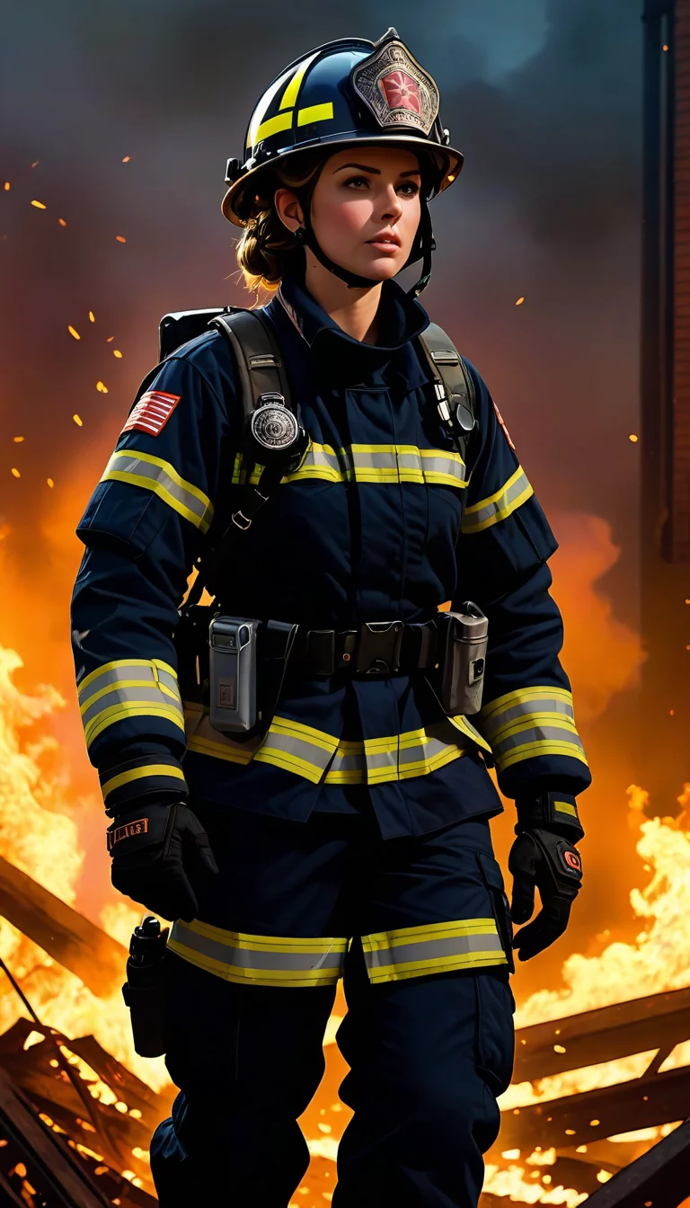 Museland-Saving Lover from Flames-TheRescuer-FirefighterHeroine