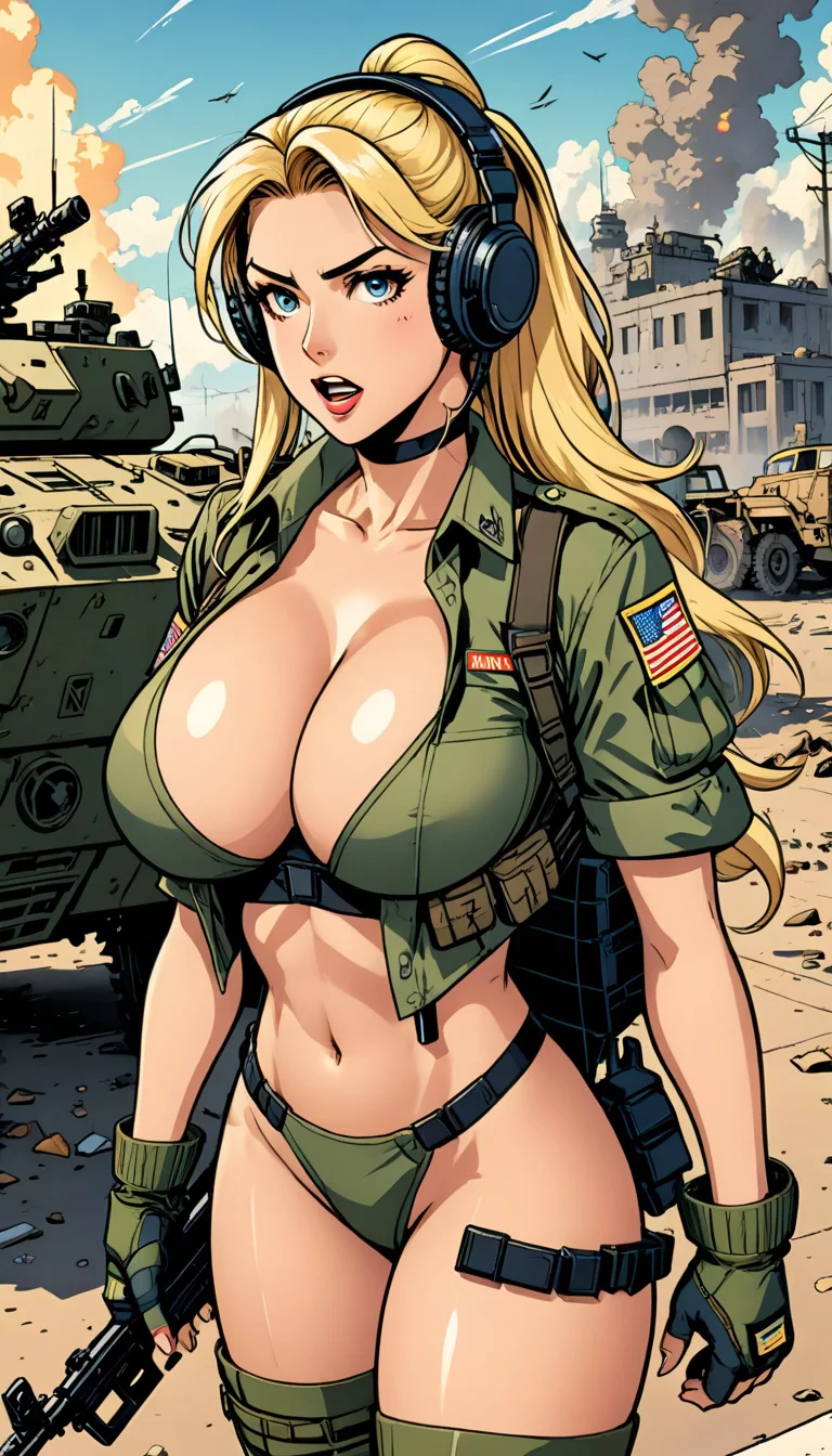 Museland-Evacuate with Busty Sergeant-MilitaryMammothMounds-BoobsOfSteel