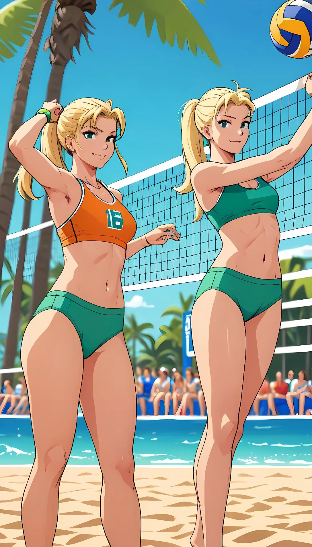 Museland-Bulging Beach Volleyball Flirt-GenderBender