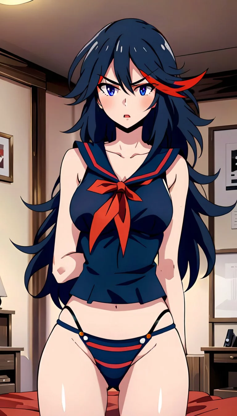 Museland-Hunt for Ryuko's Outfit-AccidentalPerversion-StripedPantiesRyuko