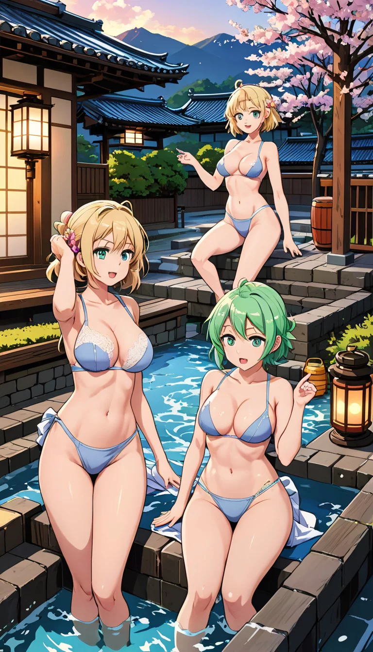 Museland-Choose Your Onsen Goddess-HaremAnime-BustyTrio