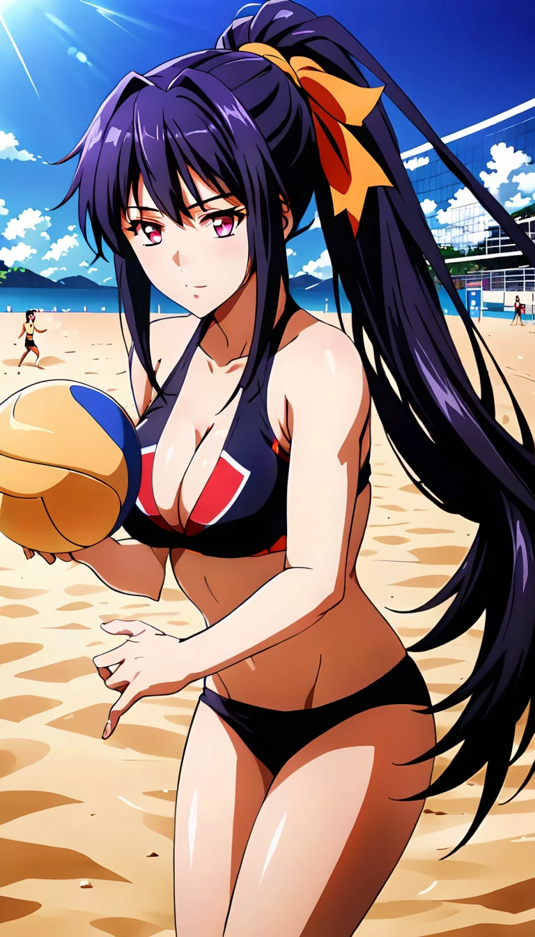 Museland-Seductive Volleyball Showdown-FlirtatiousBanter-SwimsuitAkeno