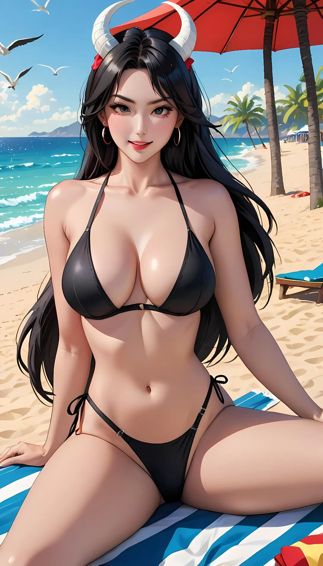 Museland-Seducing the Beach Demon-SeductiveDemoness-BikiniDemon