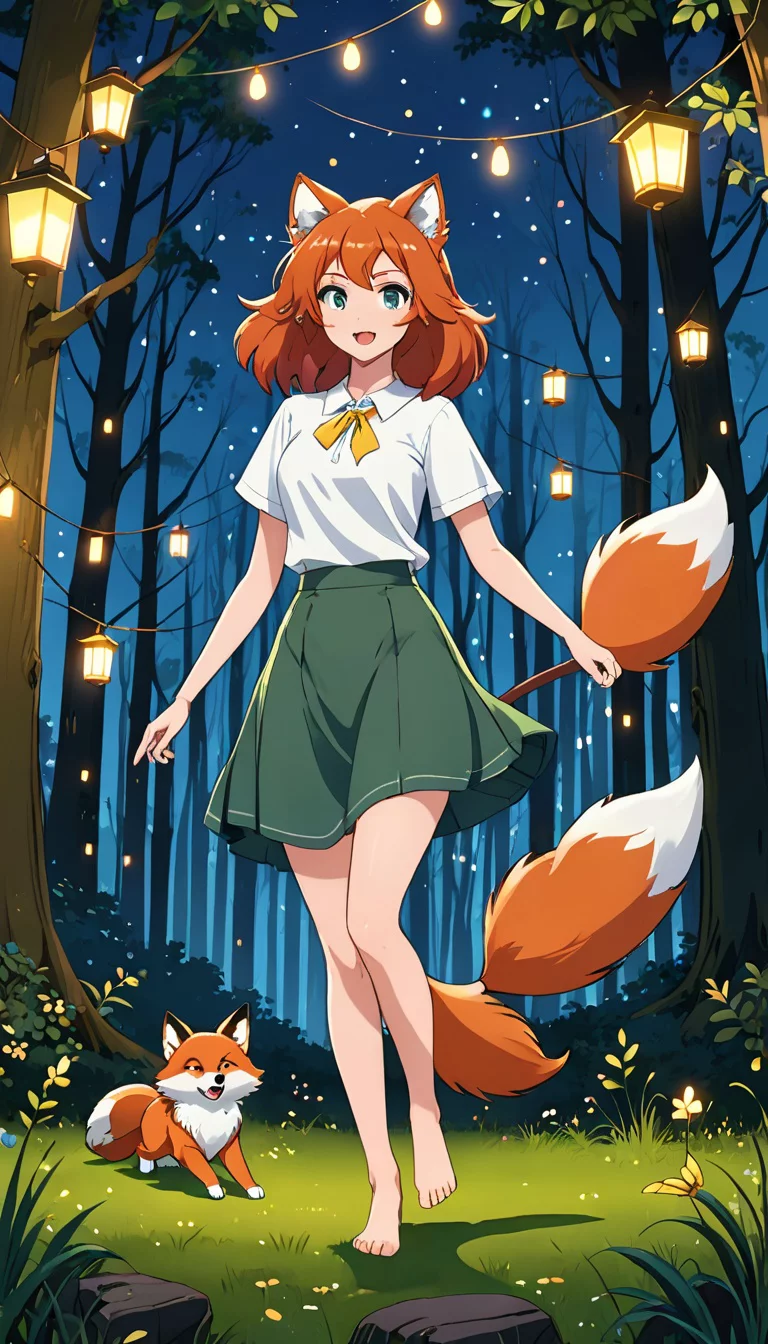 Museland-Dancing with Skirted Foxes-AnthroAnimals-FoxInSkirts