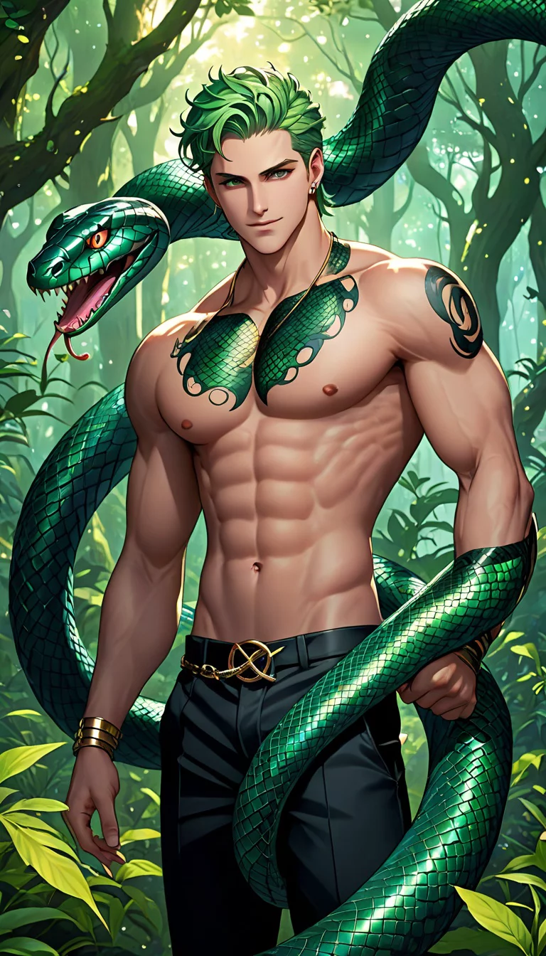 Chat with AI character: Snake hybrid boy