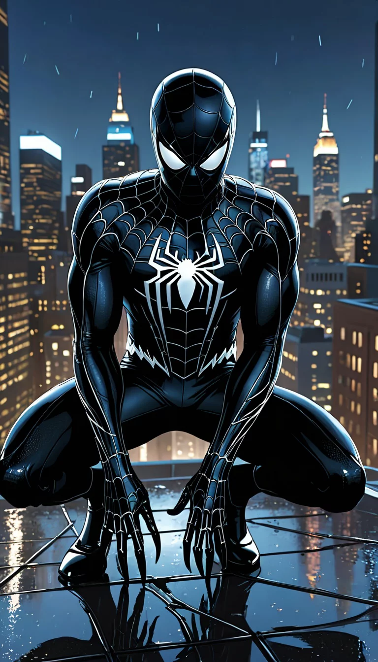 Museland-Wearing the Black Suit-DownOnHisLuckHero-SpiderMan